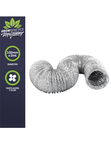 Tubo aluminio flexible 102mm - Grow genetics