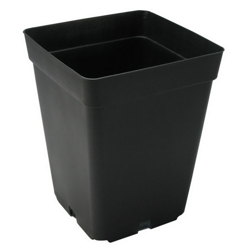 Maceta Cuadrada Negra - 7 Litros